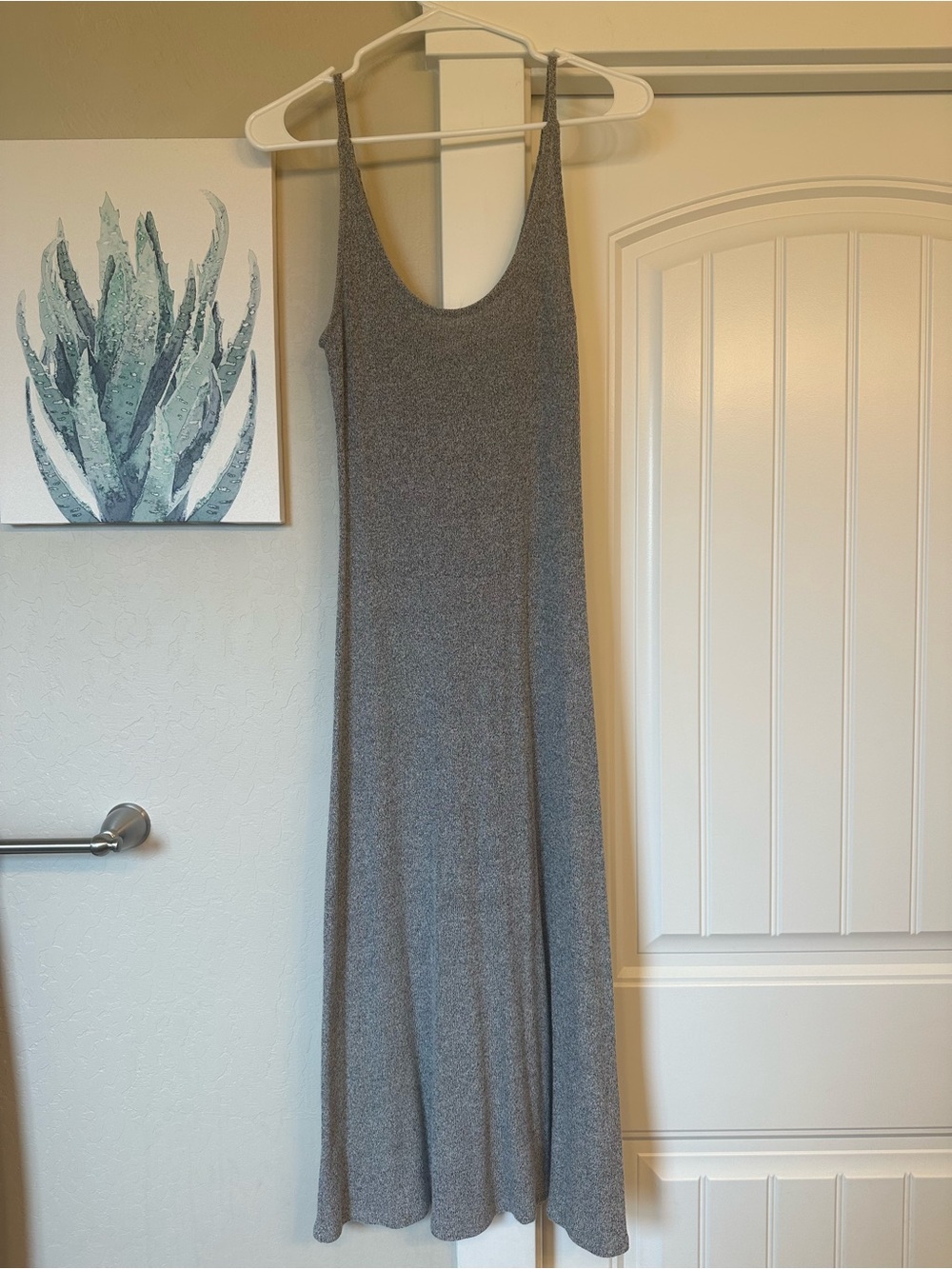 Women’s Grey Scoop Neck Maxi Dress
